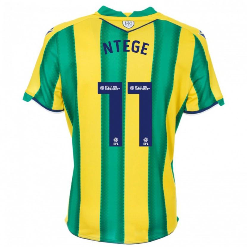 Danxen Uomo Maglia Torin Ntege #11 Giallo Verde Kit Gara Away 2025/26 Maglietta
