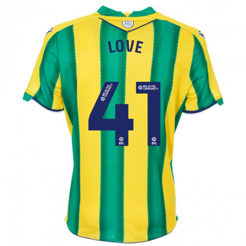 Danxen Uomo Maglia Layton Love #41 Giallo Verde Kit Gara Away 2025/26 Maglietta