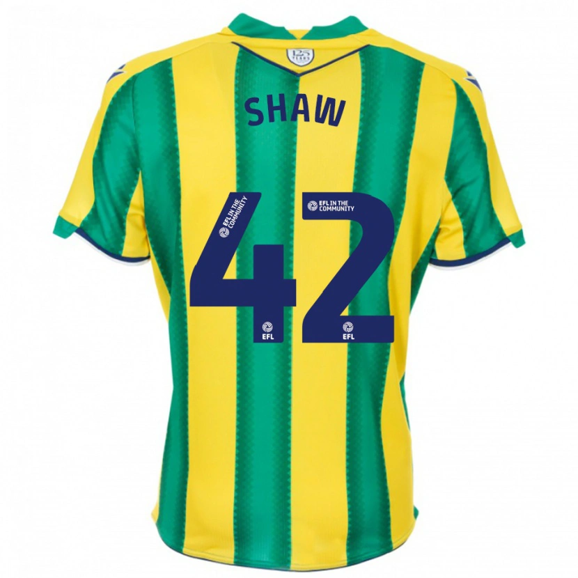 Danxen Uomo Maglia Josh Shaw #42 Giallo Verde Kit Gara Away 2025/26 Maglietta