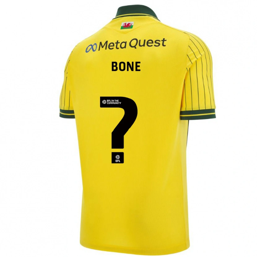 Danxen Uomo Maglia Kai Bone #0 Giallo Verde Kit Gara Away 2025/26 Maglietta