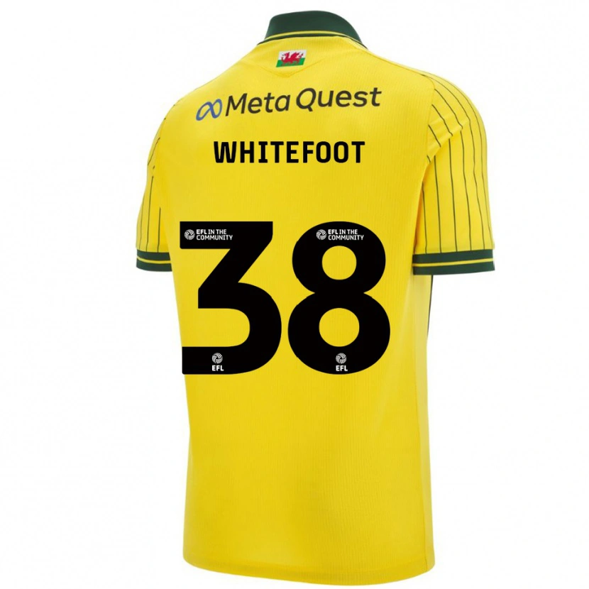 Danxen Uomo Maglia Lily Whitefoot #38 Giallo Verde Kit Gara Away 2025/26 Maglietta