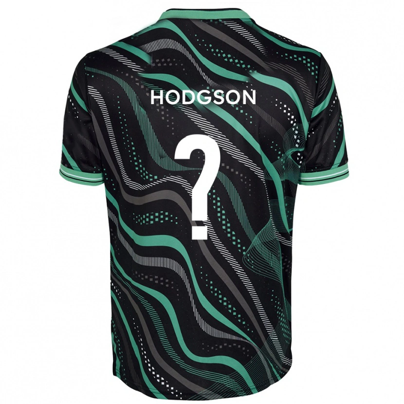 Danxen Uomo Maglia Jamie Hodgson #0 Nero Verde Kit Gara Away 2025/26 Maglietta