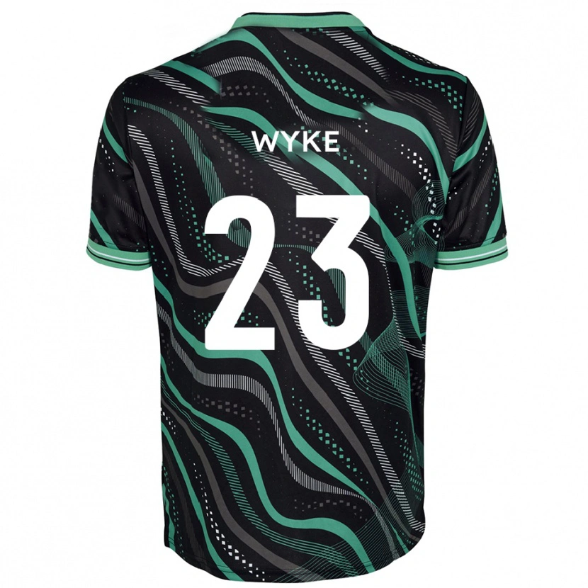 Danxen Uomo Maglia Charlie Wyke #23 Nero Verde Kit Gara Away 2025/26 Maglietta