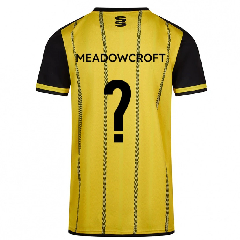 Danxen Uomo Maglia Cullen Meadowcroft #0 Giallo Nero Kit Gara Away 2025/26 Maglietta