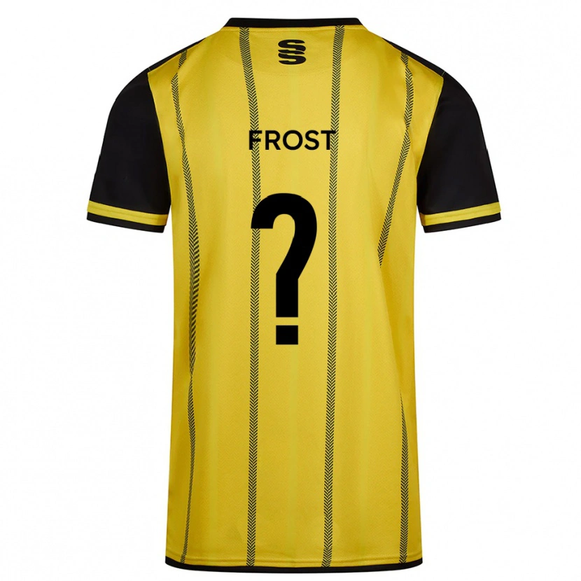 Danxen Uomo Maglia Alex Frost #0 Giallo Nero Kit Gara Away 2025/26 Maglietta