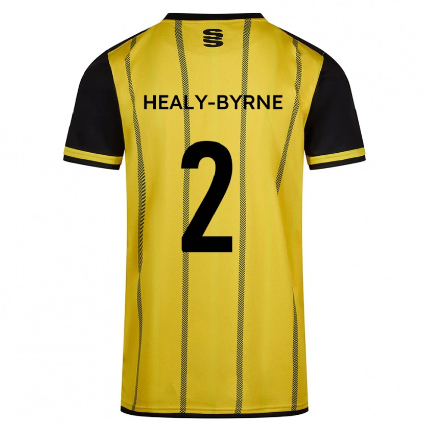 Danxen Uomo Maglia Alex Healy-Byrne #2 Giallo Nero Kit Gara Away 2025/26 Maglietta