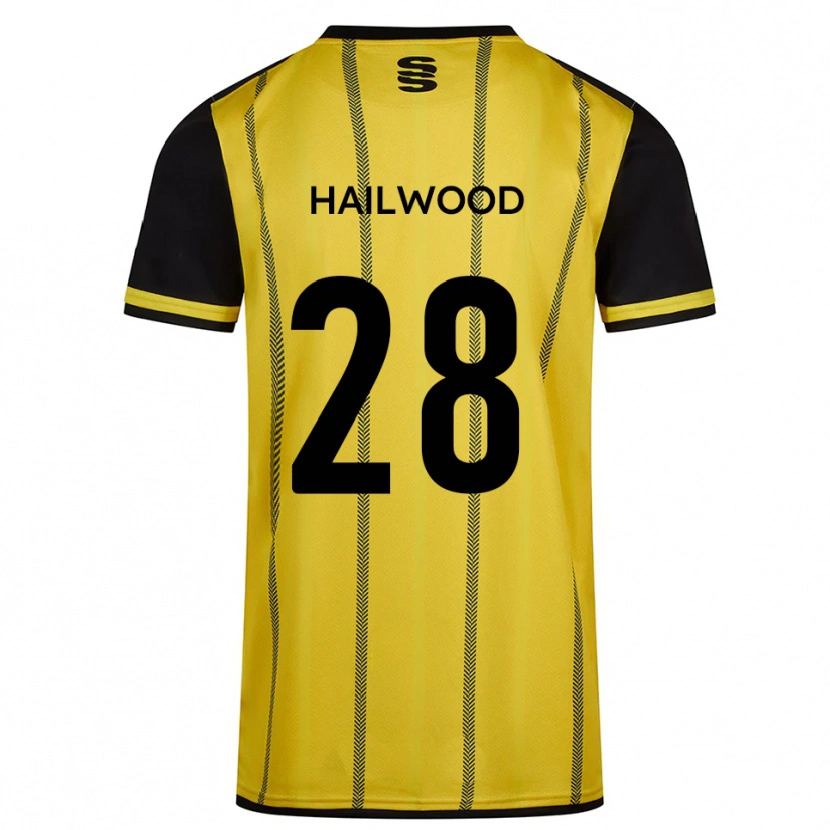 Danxen Uomo Maglia Jesse Hailwood #28 Giallo Nero Kit Gara Away 2025/26 Maglietta