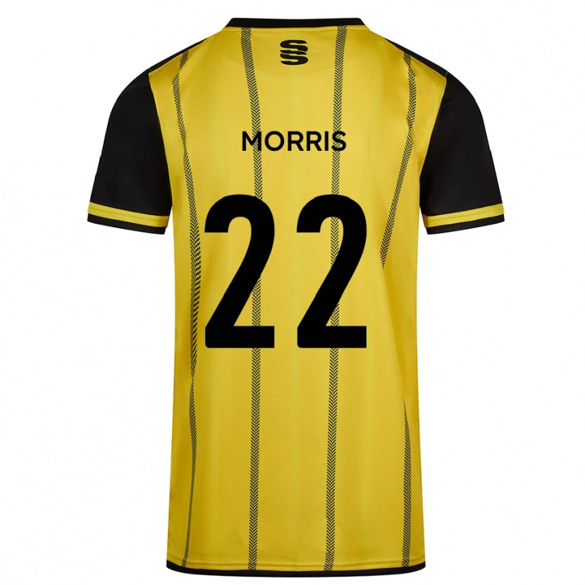 Danxen Uomo Maglia Jack Morris #22 Giallo Nero Kit Gara Away 2025/26 Maglietta