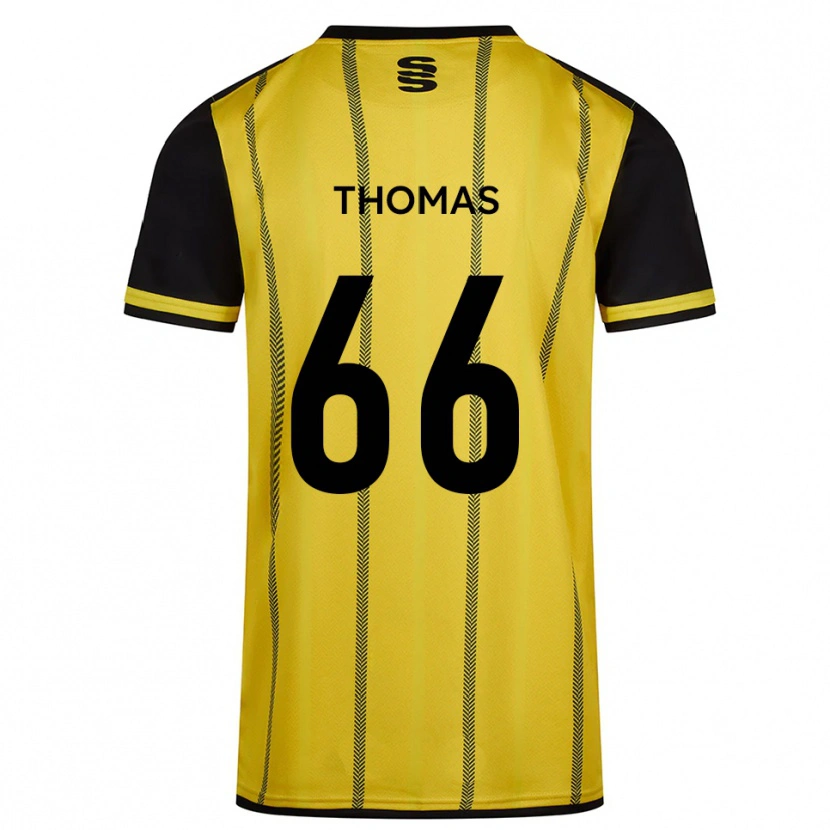 Danxen Uomo Maglia Luca Thomas #66 Giallo Nero Kit Gara Away 2025/26 Maglietta