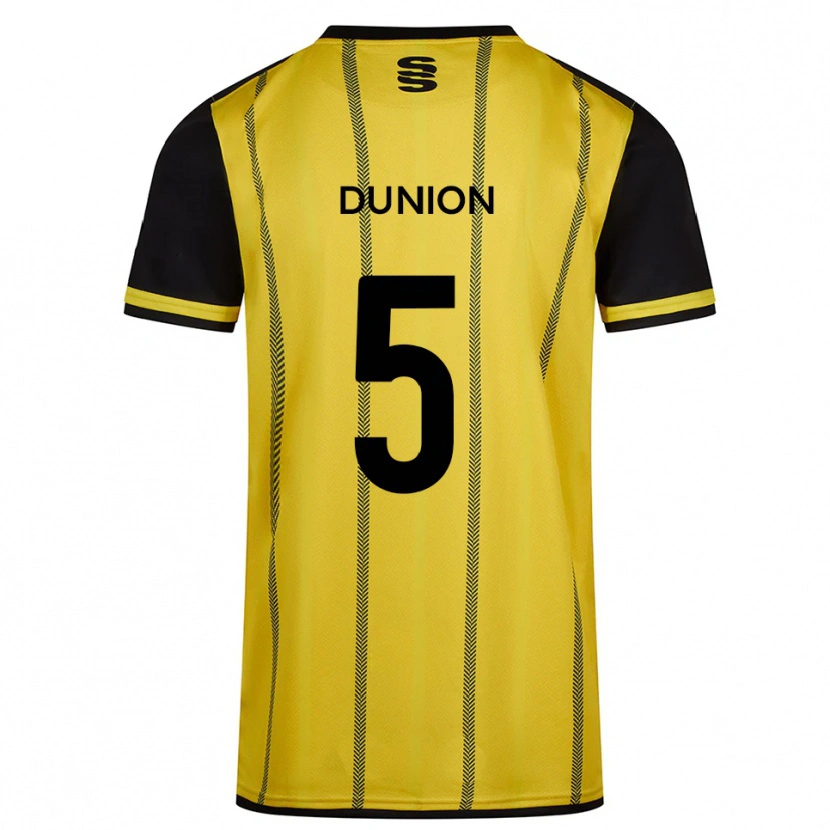 Danxen Uomo Maglia Teal Dunion #5 Giallo Nero Kit Gara Away 2025/26 Maglietta