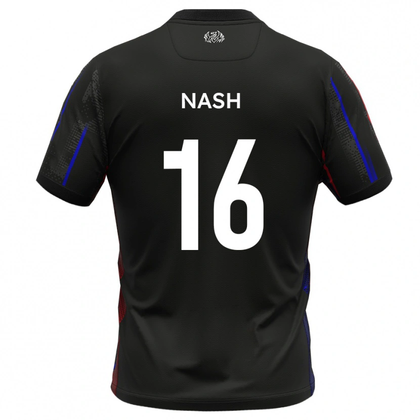 Danxen Uomo Maglia Pat Nash #16 Nero Rosso Kit Gara Away 2025/26 Maglietta
