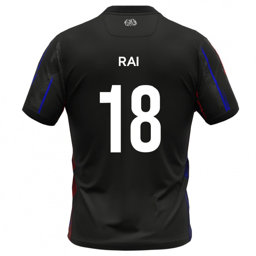 Danxen Uomo Maglia Kiban Rai #18 Nero Rosso Kit Gara Away 2025/26 Maglietta