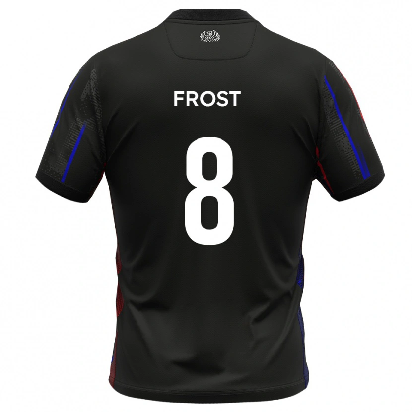 Danxen Uomo Maglia Tyler Frost #8 Nero Rosso Kit Gara Away 2025/26 Maglietta