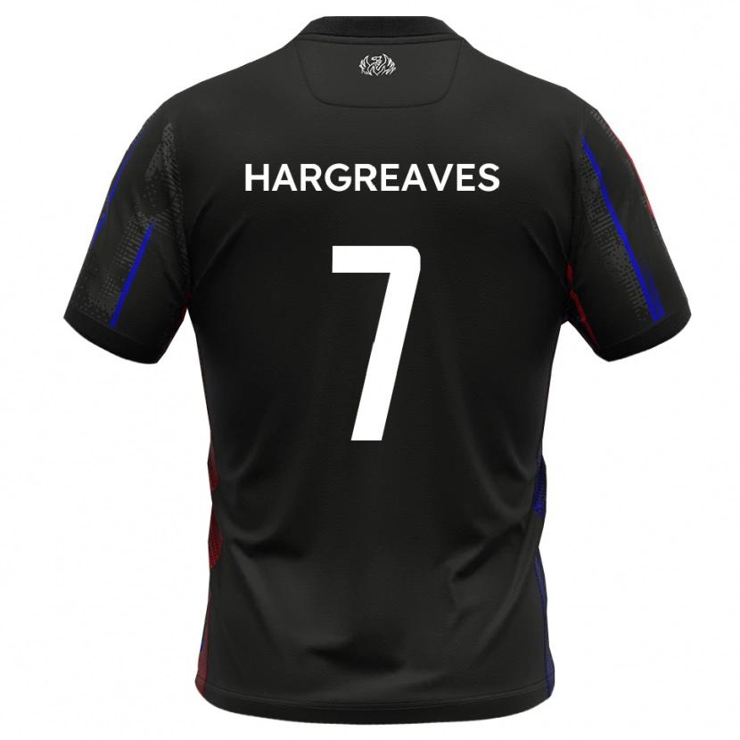 Danxen Uomo Maglia Cameron Hargreaves #7 Nero Rosso Kit Gara Away 2025/26 Maglietta