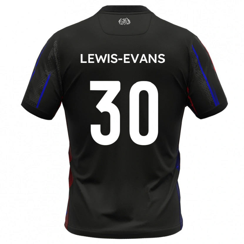 Danxen Uomo Maglia Joe Lewis-Evans #30 Nero Rosso Kit Gara Away 2025/26 Maglietta