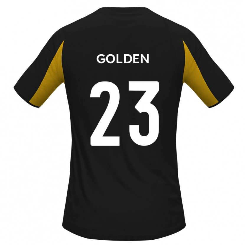 Danxen Uomo Maglia Tylor Golden #23 Nero Giallo Kit Gara Away 2025/26 Maglietta