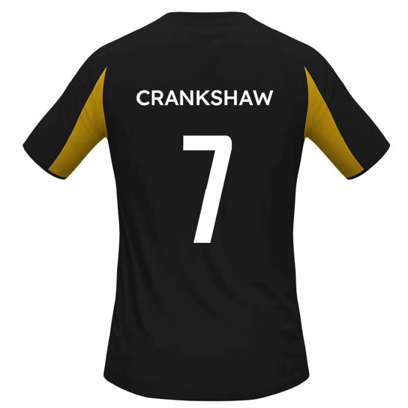 Danxen Uomo Maglia Ollie Crankshaw #7 Nero Giallo Kit Gara Away 2025/26 Maglietta