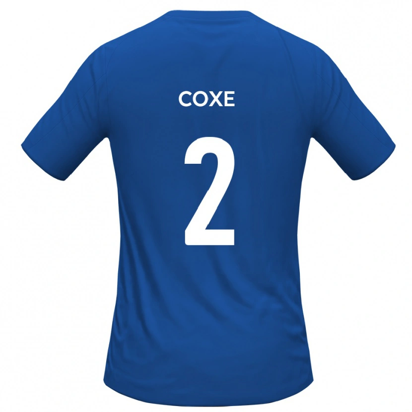 Danxen Uomo Maglia Cameron Coxe #2 Azzurro Cielo Kit Gara Away 2025/26 Maglietta