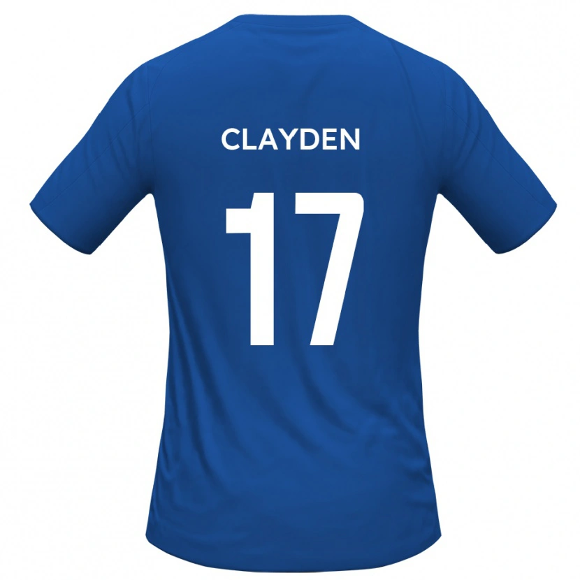 Danxen Uomo Maglia Charles Clayden #17 Azzurro Cielo Kit Gara Away 2025/26 Maglietta