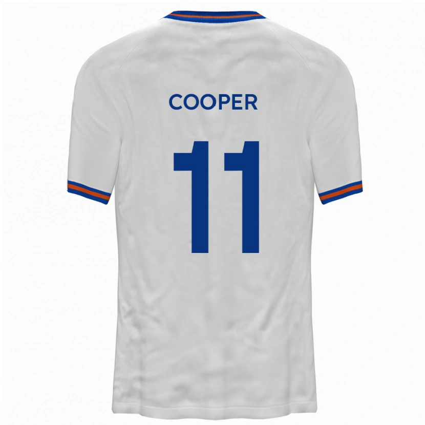 Danxen Uomo Maglia Chay Cooper #11 Bianco Blu Kit Gara Away 2025/26 Maglietta