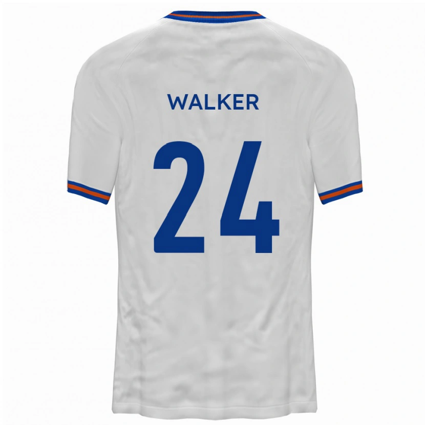 Danxen Uomo Maglia Lewis Walker #24 Bianco Blu Kit Gara Away 2025/26 Maglietta