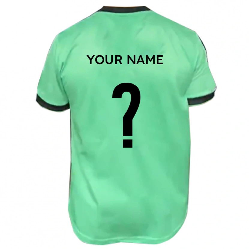 Danxen Uomo Maglia Il Tuo Nome #0 Turchese Nero Kit Gara Away 2025/26 Maglietta