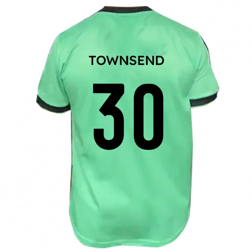Danxen Uomo Maglia Nick Townsend #30 Turchese Nero Kit Gara Away 2025/26 Maglietta