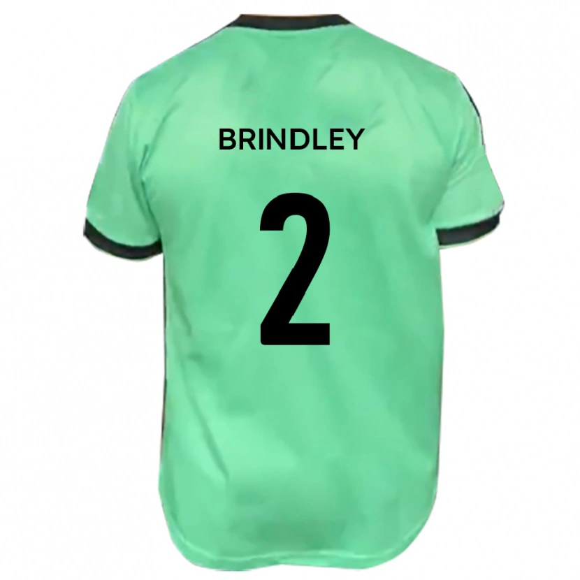 Danxen Uomo Maglia Richard Brindley #2 Turchese Nero Kit Gara Away 2025/26 Maglietta