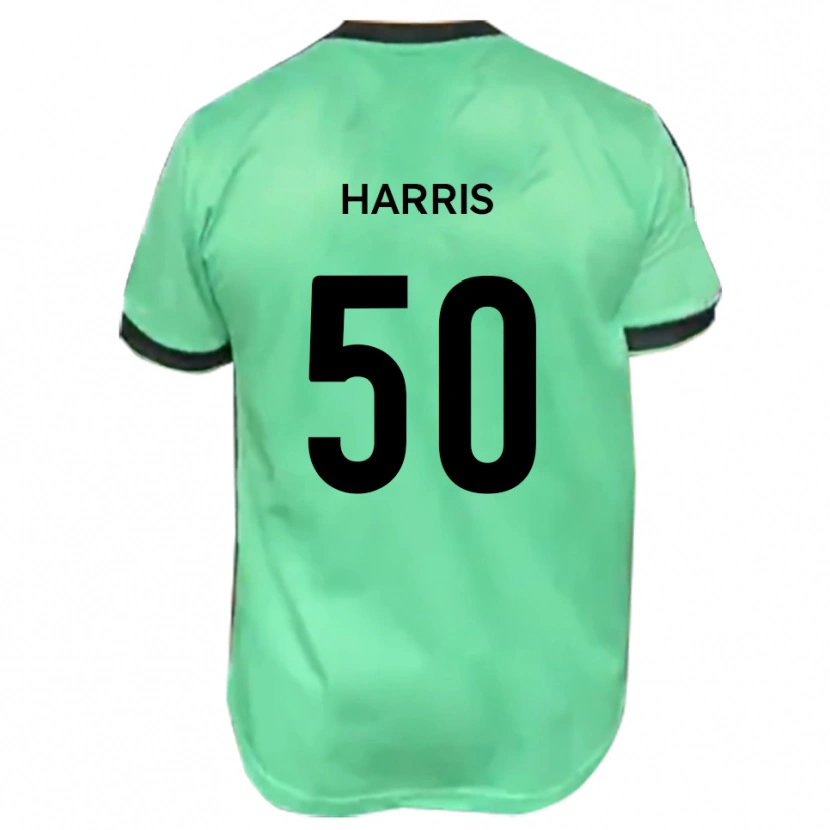 Danxen Uomo Maglia Archie Harris #50 Turchese Nero Kit Gara Away 2025/26 Maglietta