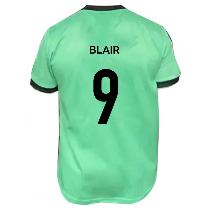 Danxen Uomo Maglia Aaron Blair #9 Turchese Nero Kit Gara Away 2025/26 Maglietta