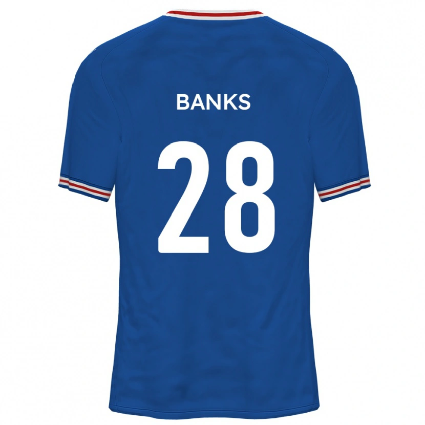 Danxen Uomo Maglia Ollie Banks #28 Blu Dodger Kit Gara Away 2025/26 Maglietta