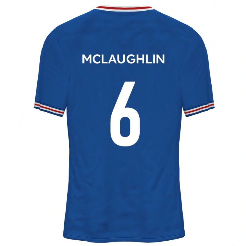 Danxen Uomo Maglia Paddy Mclaughlin #6 Blu Dodger Kit Gara Away 2025/26 Maglietta