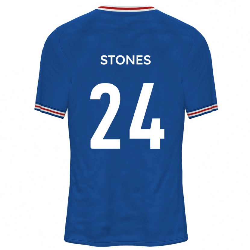 Danxen Uomo Maglia Josh Stones #24 Blu Dodger Kit Gara Away 2025/26 Maglietta