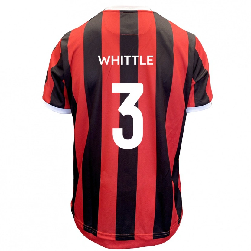 Danxen Uomo Maglia Alex Whittle #3 Rosso Nero Kit Gara Away 2025/26 Maglietta