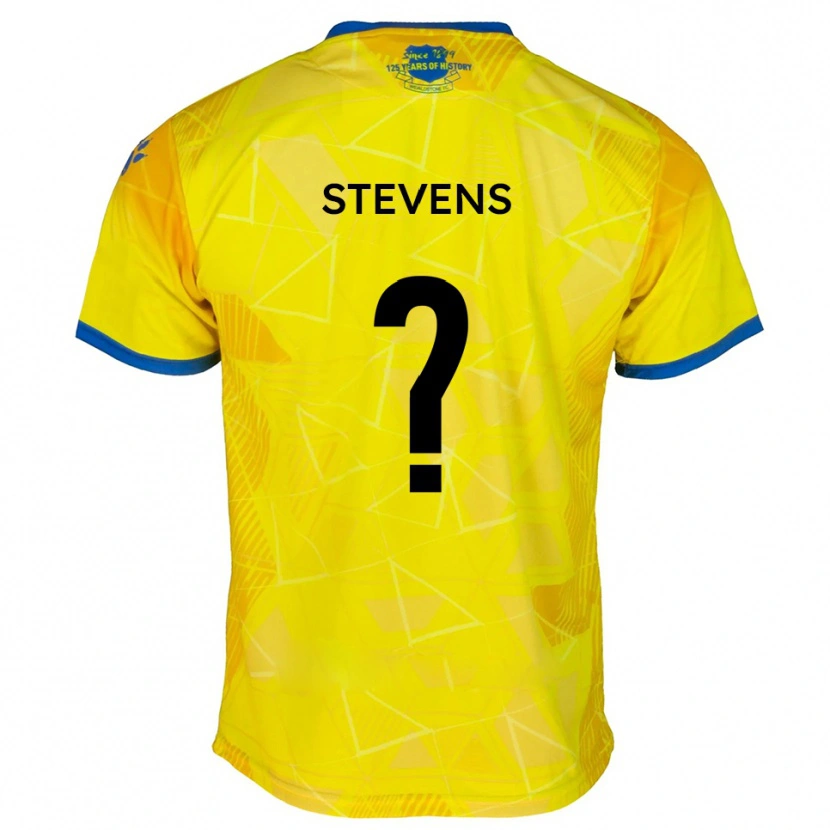 Danxen Uomo Maglia James Stevens #0 Giallo Blu Kit Gara Away 2025/26 Maglietta