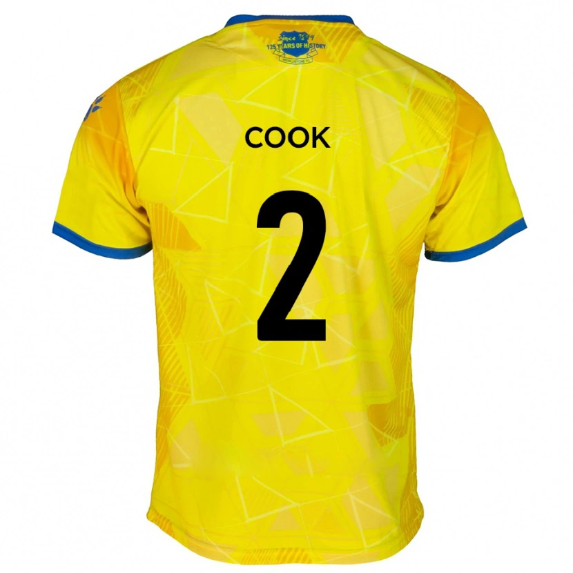 Danxen Uomo Maglia Jack Cook #2 Giallo Blu Kit Gara Away 2025/26 Maglietta