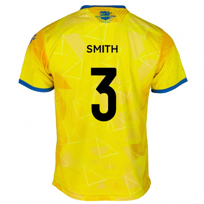 Danxen Uomo Maglia Kaleem Smith #3 Giallo Blu Kit Gara Away 2025/26 Maglietta