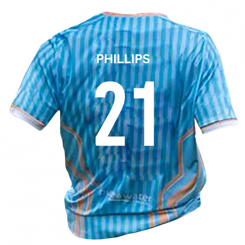 Danxen Uomo Maglia Leon Phillips #21 Nero Oro Kit Gara Away 2025/26 Maglietta