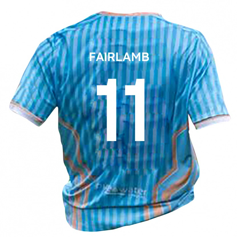 Danxen Uomo Maglia Luke Fairlamb #11 Nero Oro Kit Gara Away 2025/26 Maglietta