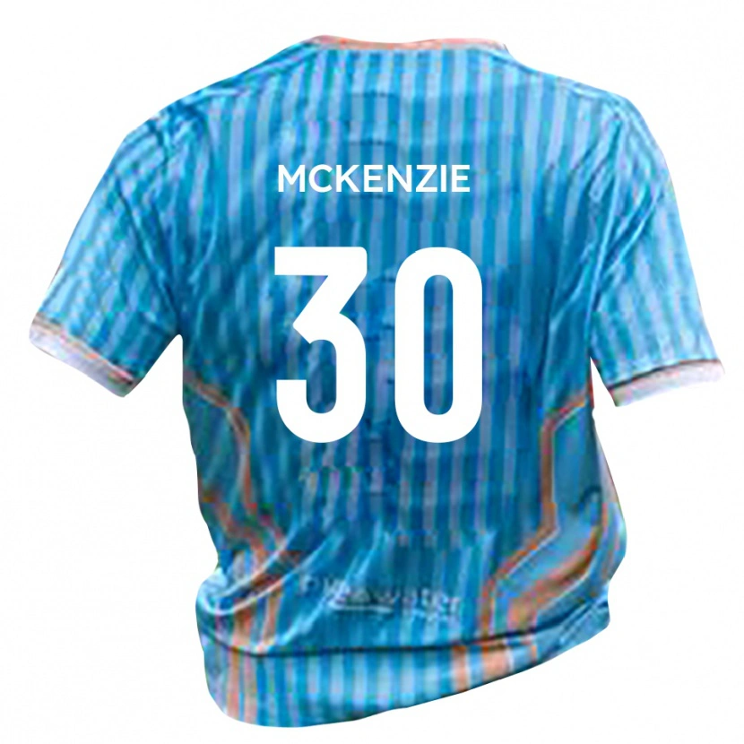 Danxen Uomo Maglia Zach Mckenzie #30 Nero Oro Kit Gara Away 2025/26 Maglietta
