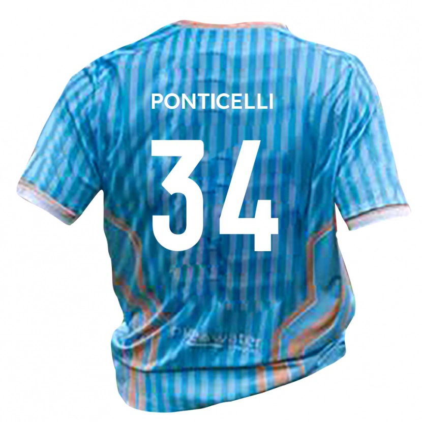 Danxen Uomo Maglia Jordan Ponticelli #34 Nero Oro Kit Gara Away 2025/26 Maglietta