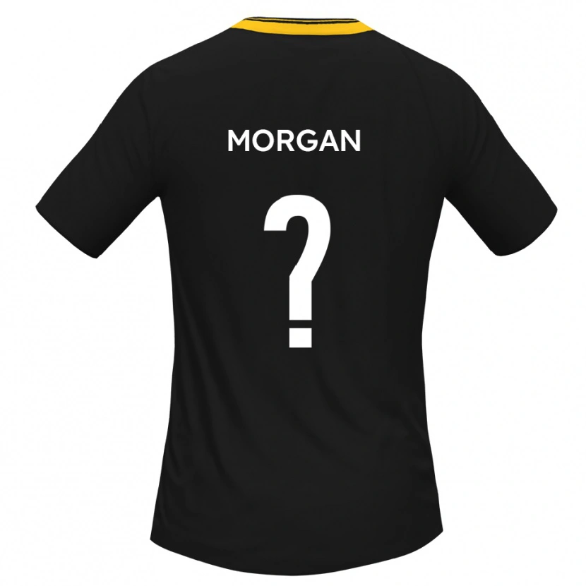 Danxen Uomo Maglia Kai Morgan #0 Nero Giallo Kit Gara Away 2025/26 Maglietta