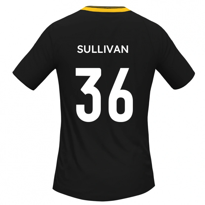 Danxen Uomo Maglia Cameron Sullivan #36 Nero Giallo Kit Gara Away 2025/26 Maglietta