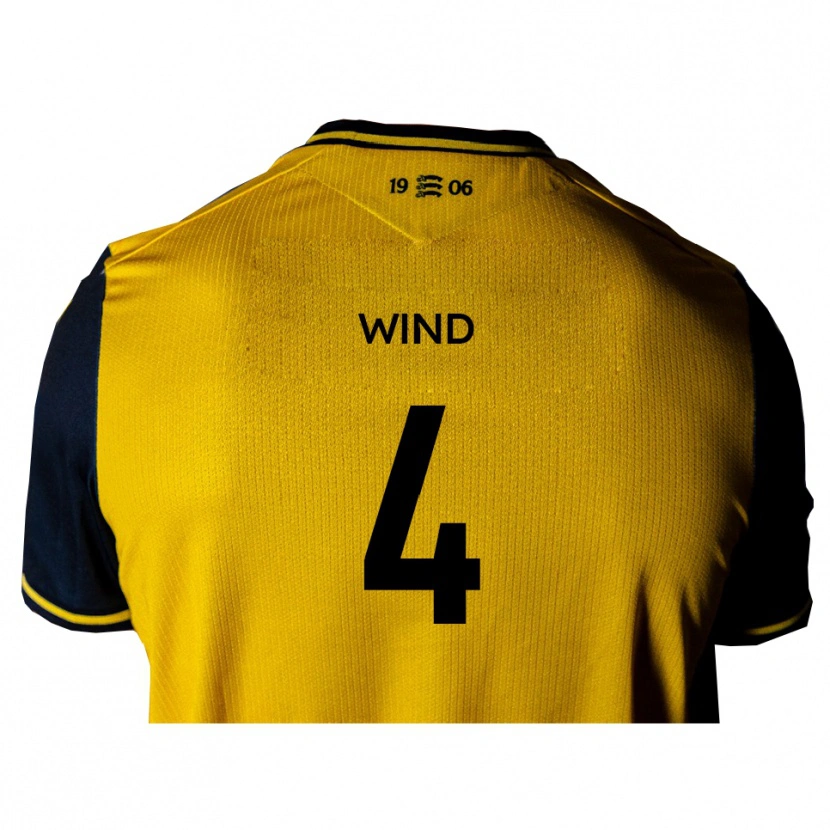 Danxen Uomo Maglia George Wind #4 Giallo Nero Kit Gara Away 2025/26 Maglietta