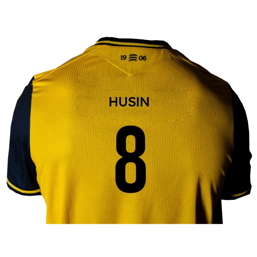 Danxen Uomo Maglia Noor Husin #8 Giallo Nero Kit Gara Away 2025/26 Maglietta