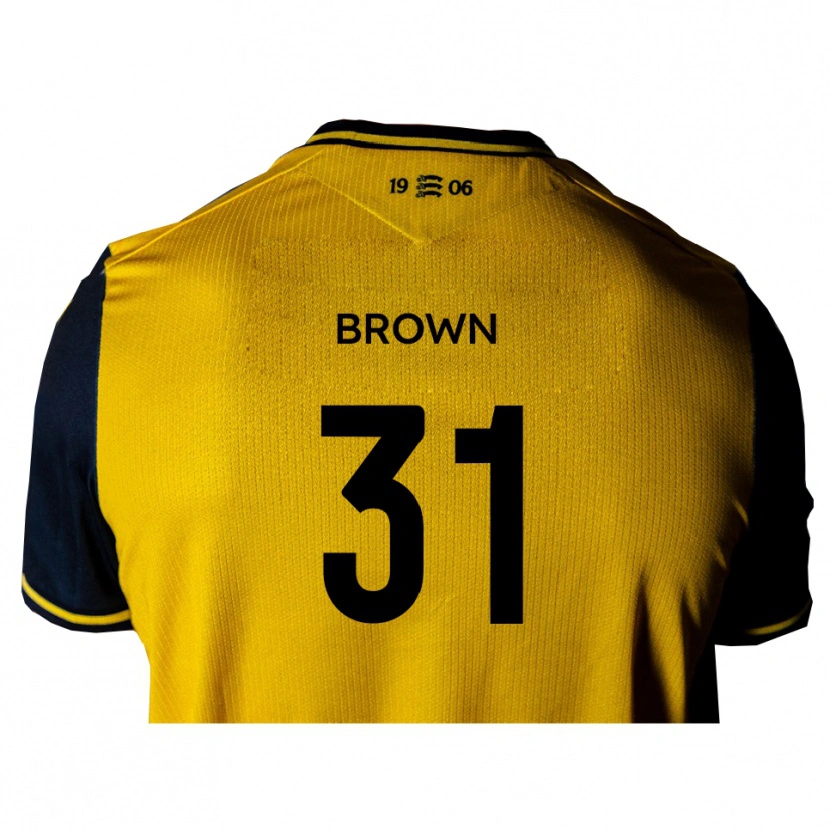 Danxen Uomo Maglia Charlie Brown #31 Giallo Nero Kit Gara Away 2025/26 Maglietta