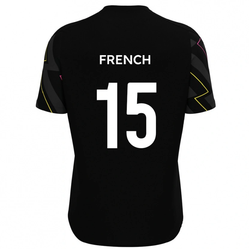 Danxen Uomo Maglia Tyler French #15 Nero Grigio Kit Gara Away 2025/26 Maglietta