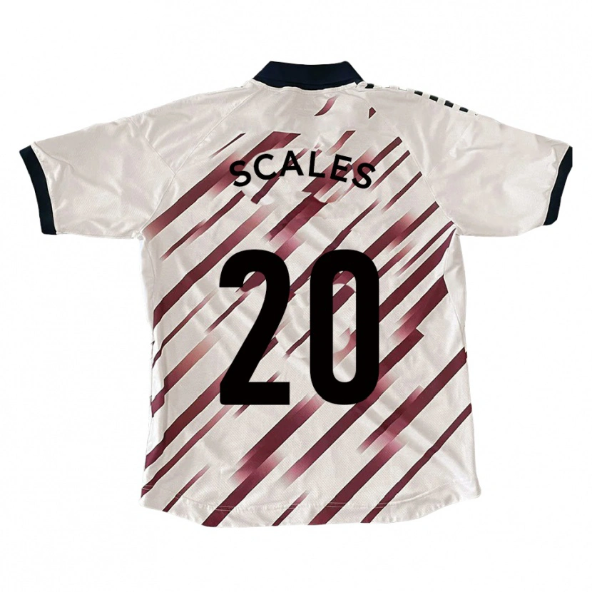 Danxen Uomo Maglia Kian Scales #20 Bianco Rosso Kit Gara Away 2025/26 Maglietta