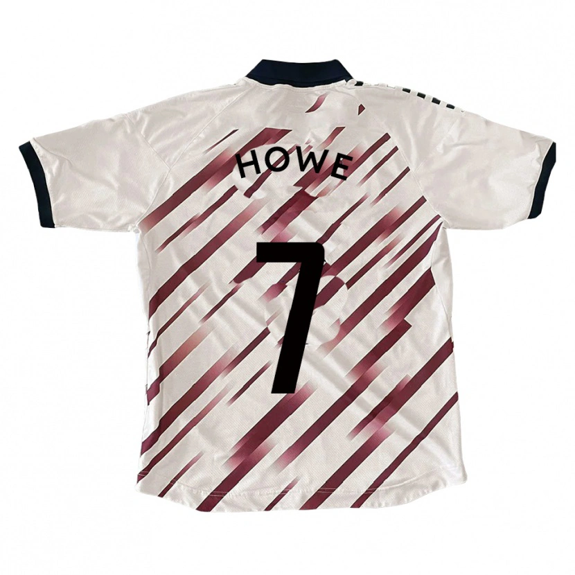 Danxen Uomo Maglia Declan Howe #7 Bianco Rosso Kit Gara Away 2025/26 Maglietta
