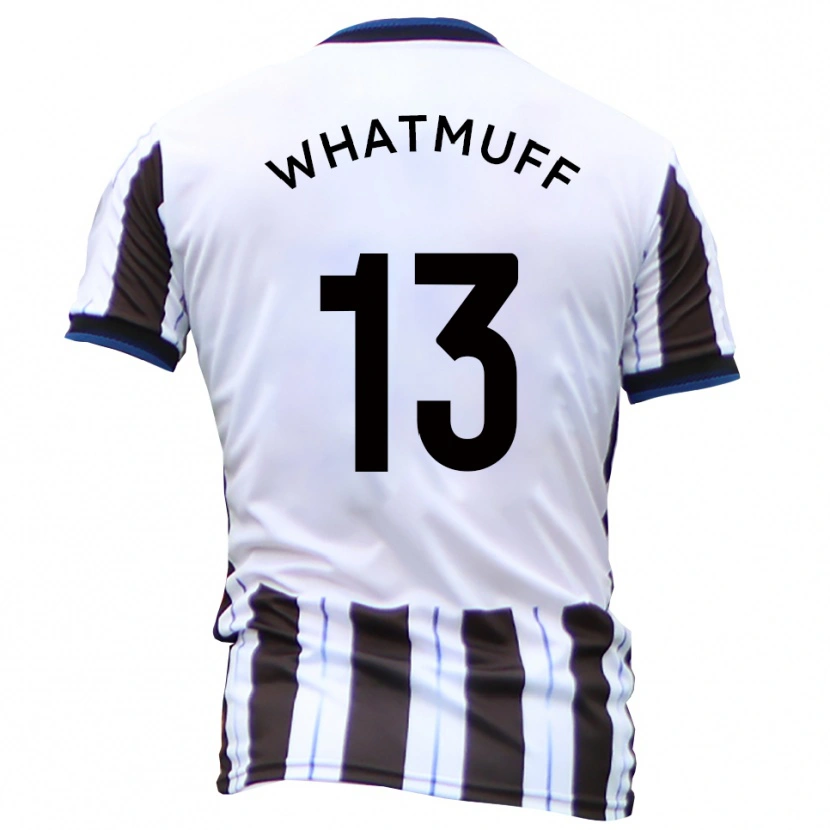 Danxen Uomo Maglia Oliver Whatmuff #13 Bianco Nero Kit Gara Away 2025/26 Maglietta